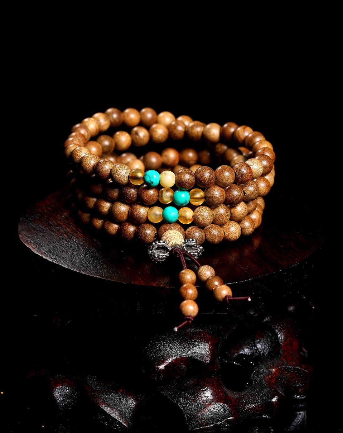 金丝楠108串珠手链6mm