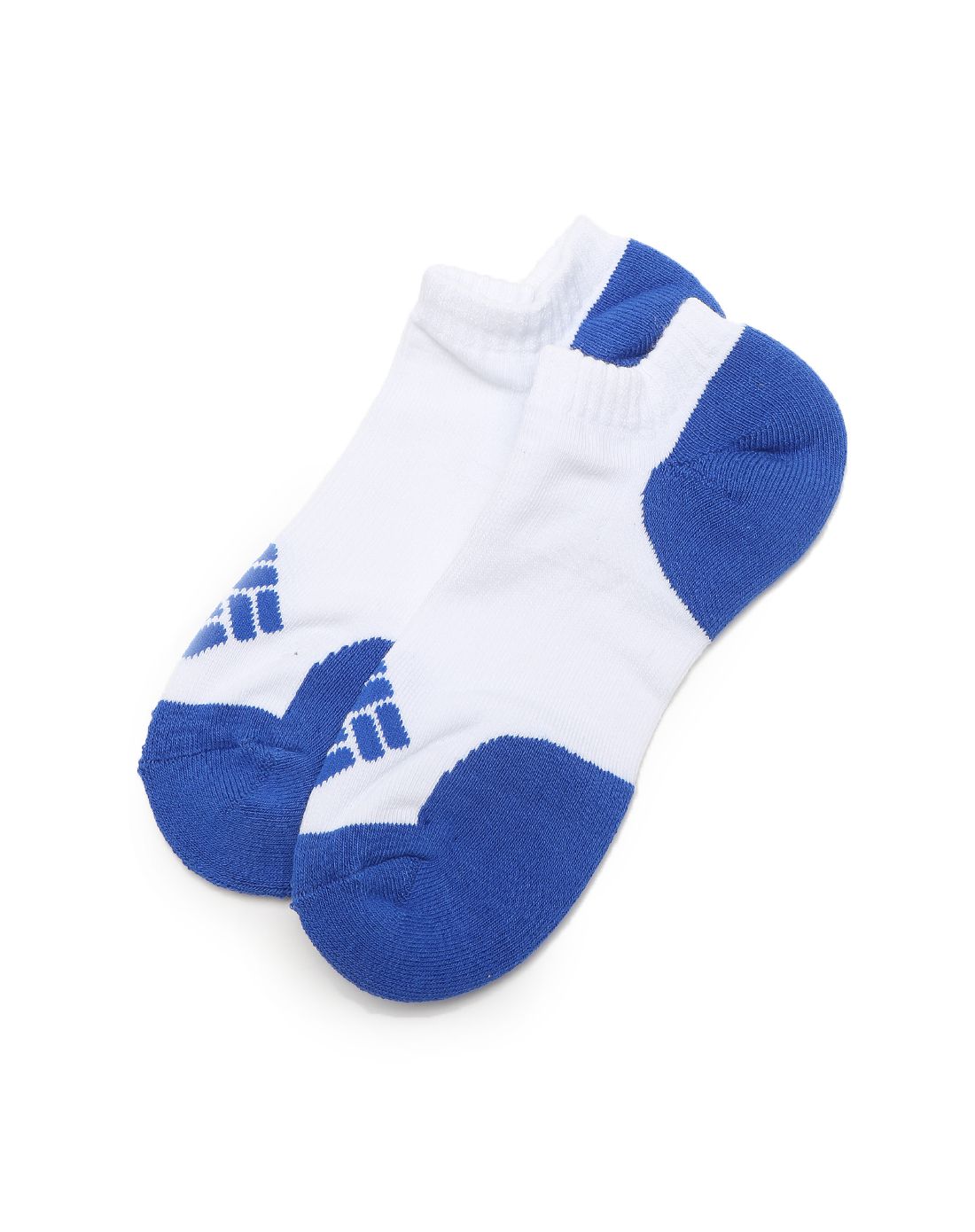 吸湿排汗 中性款白配蓝色袜子