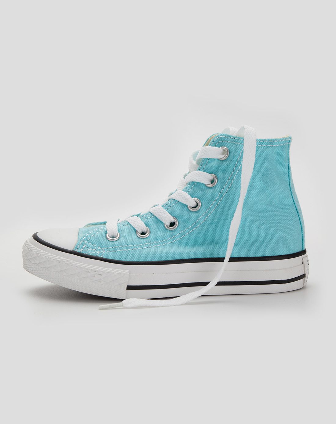 converse 女童高帮蓝绿色帆布旅游鞋