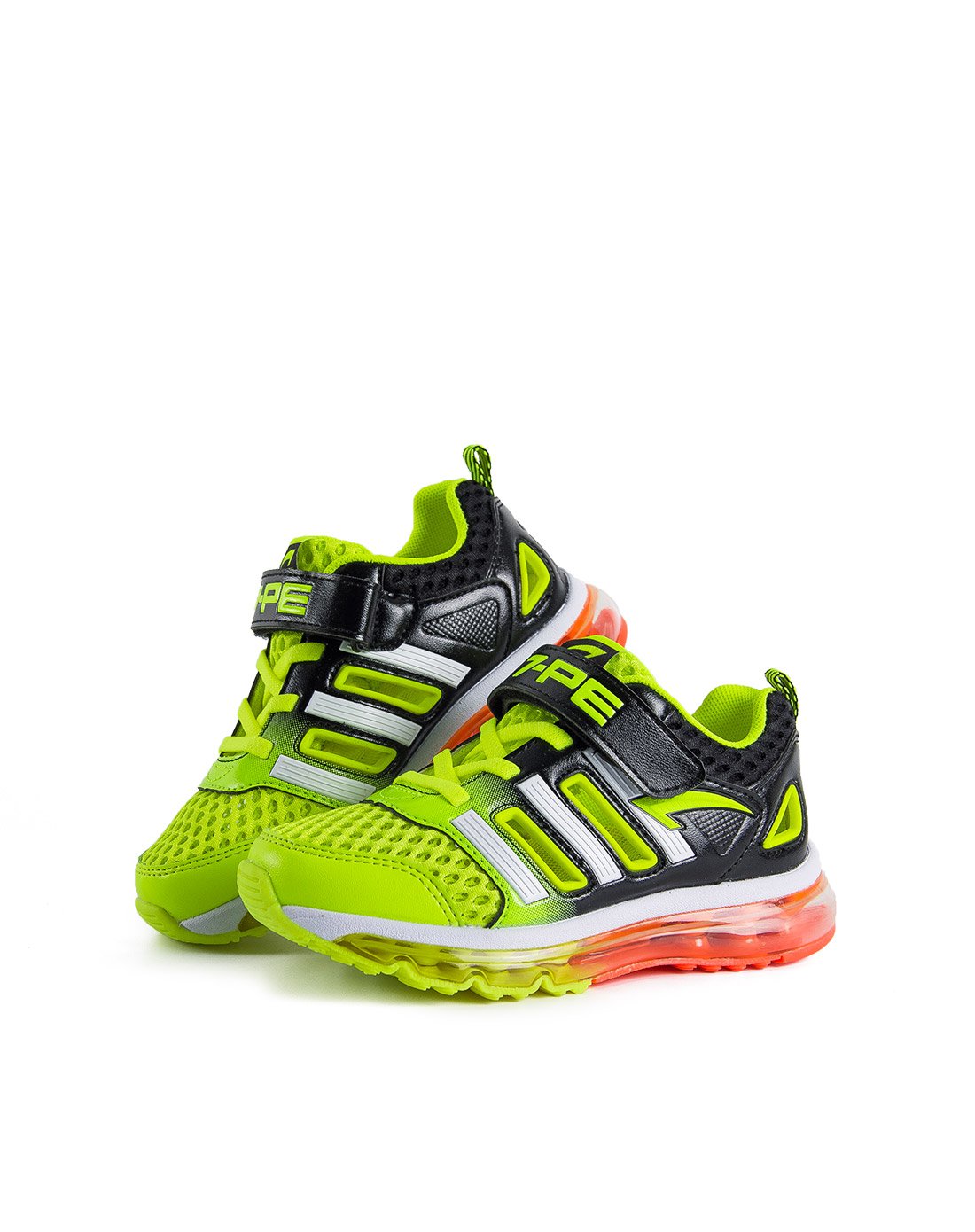 七波辉7-pe男女童鞋七波辉正品 春夏新品 荧光绿 男童休闲 透气时尚