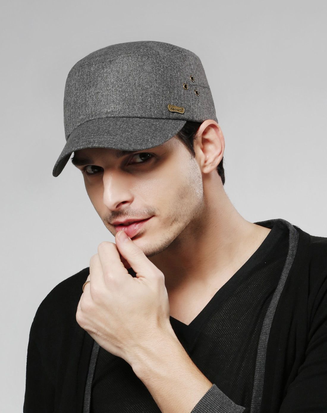 韩版户外鸭舌平顶帽