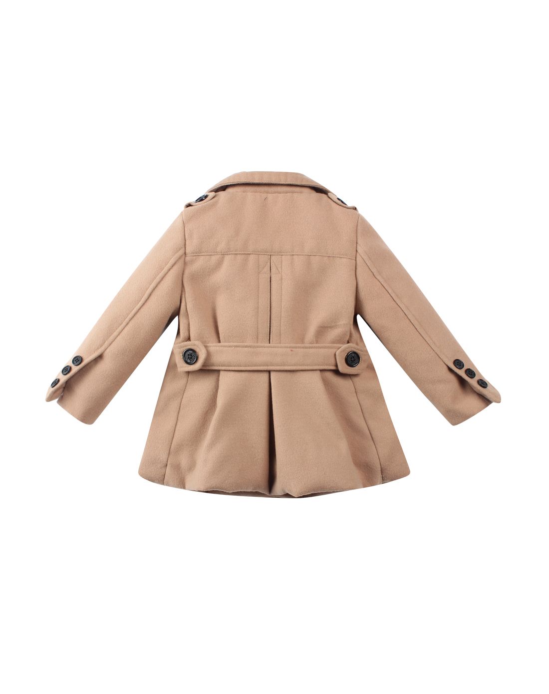 女童卡其尼大衣