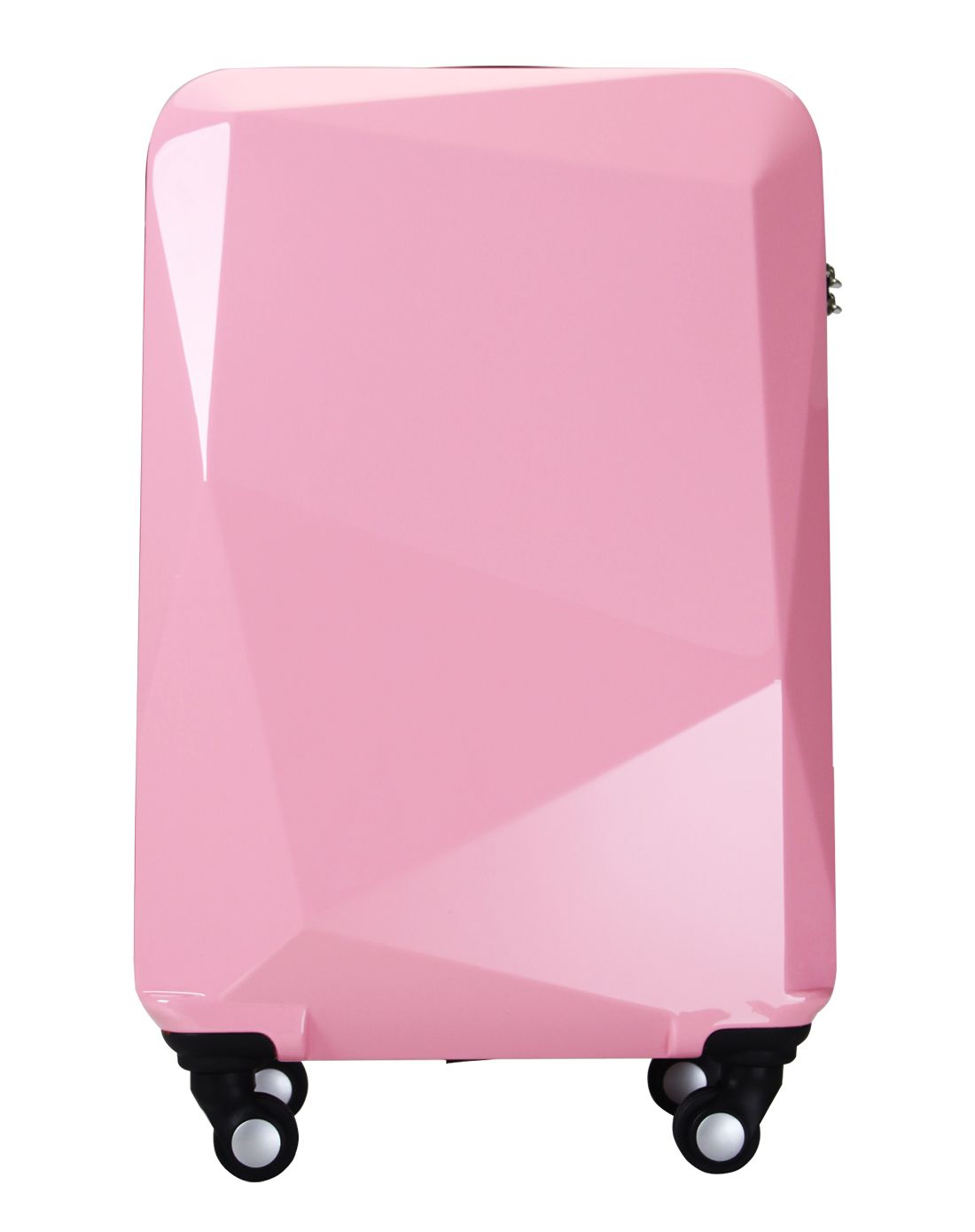 y6 经典钻石镜面万向轮拉杆箱20寸粉色