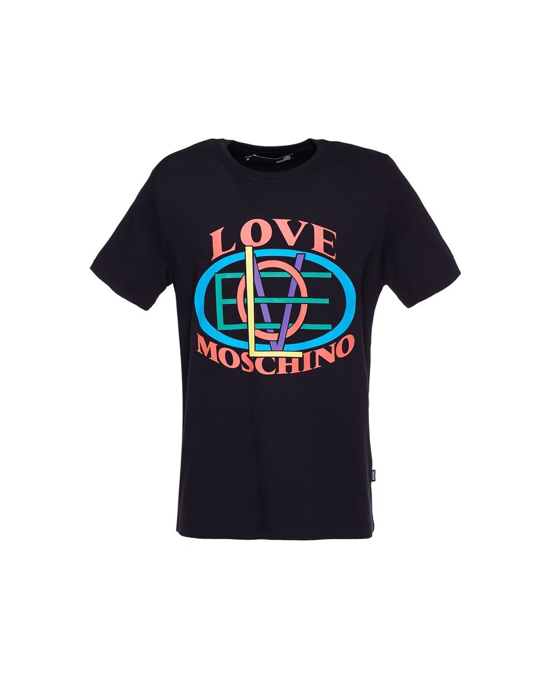 男款黑色字母图案纯棉t恤