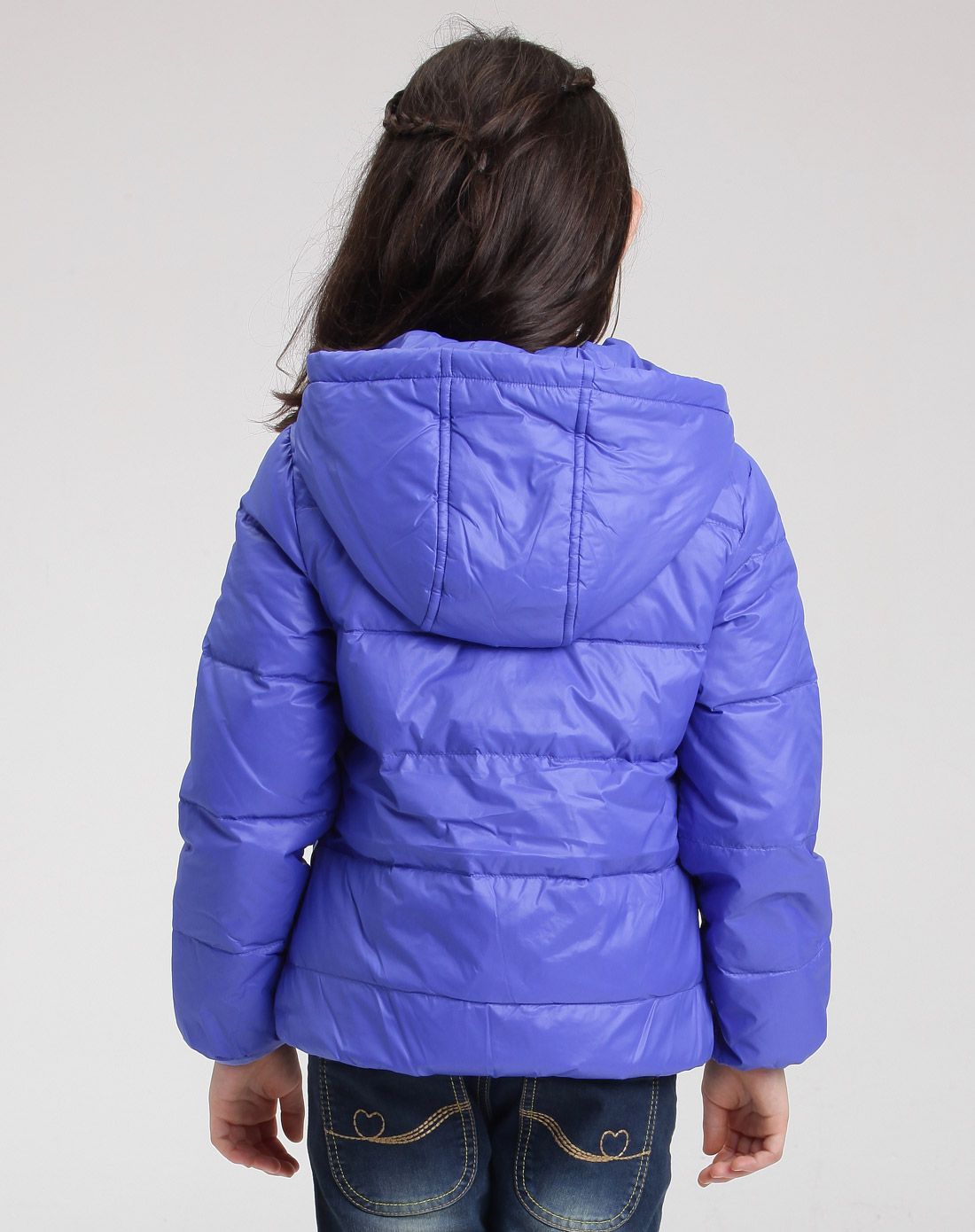女童蓝色羽绒服*