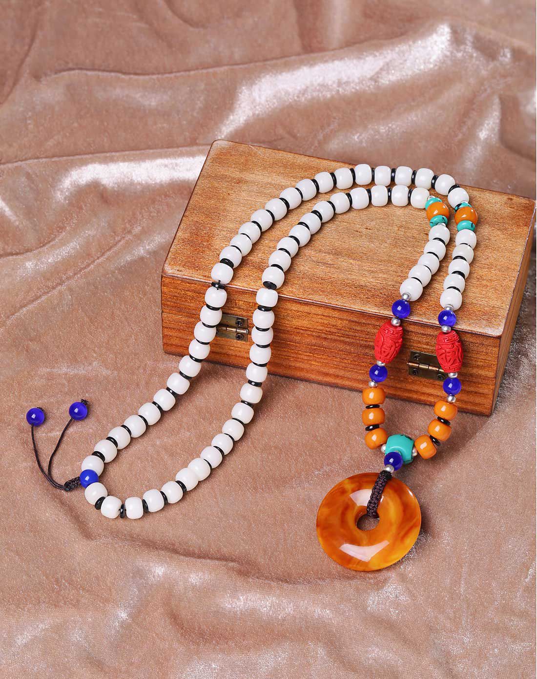 专供 白菩提根项链长链 平安扣款