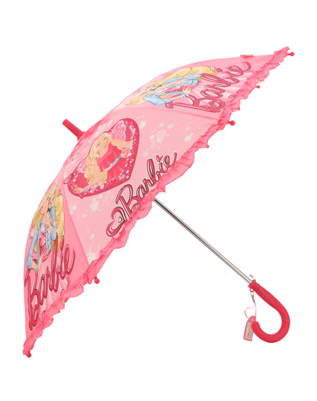 玩转夏季-儿童户外用品专场芭比娃娃/barbie粉色儿童雨伞zr3400015p