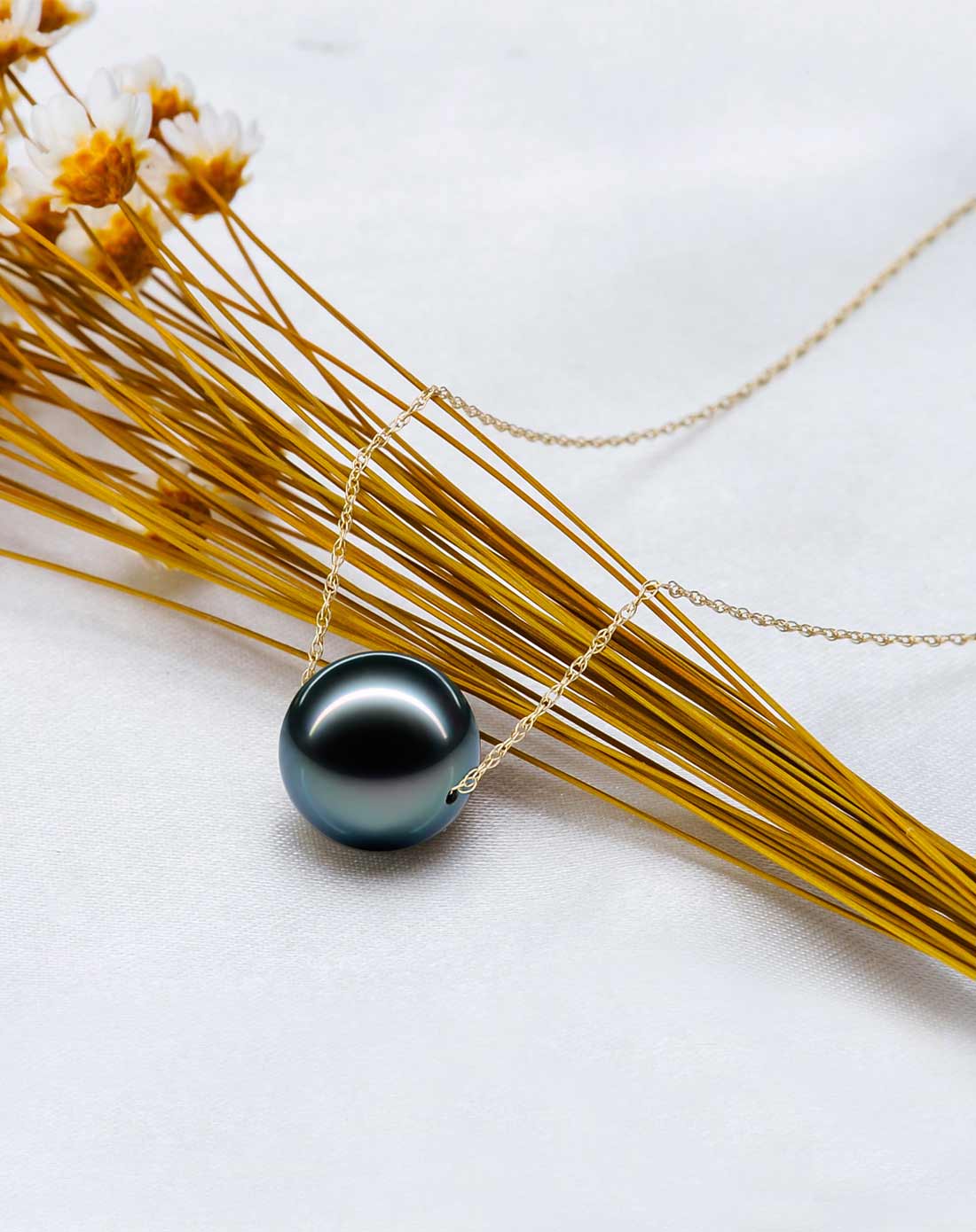 大促款k金大溪地黑珍珠项链唯品会专供