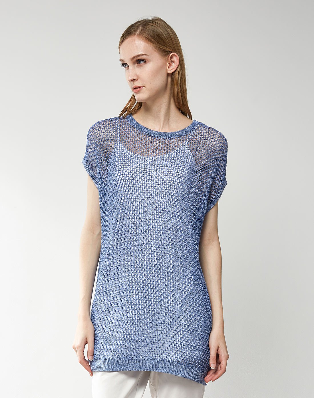 棉质网状镂空上衣