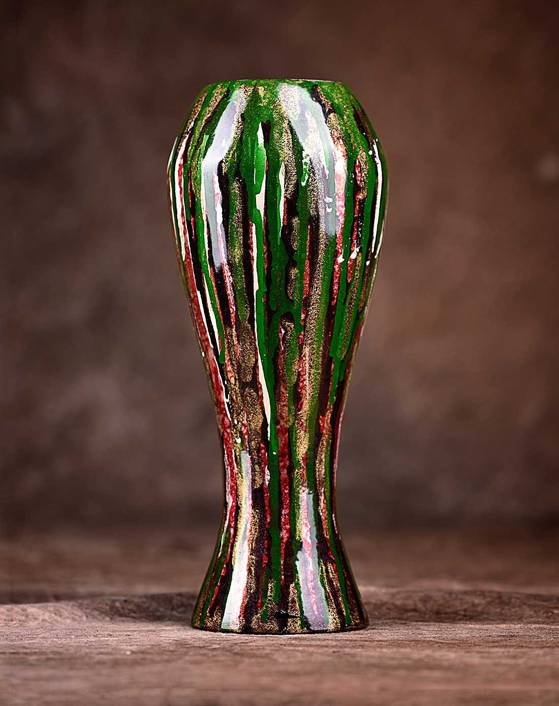 越南.芹苴南部布标族原住民纯手工漆器【花瓶】