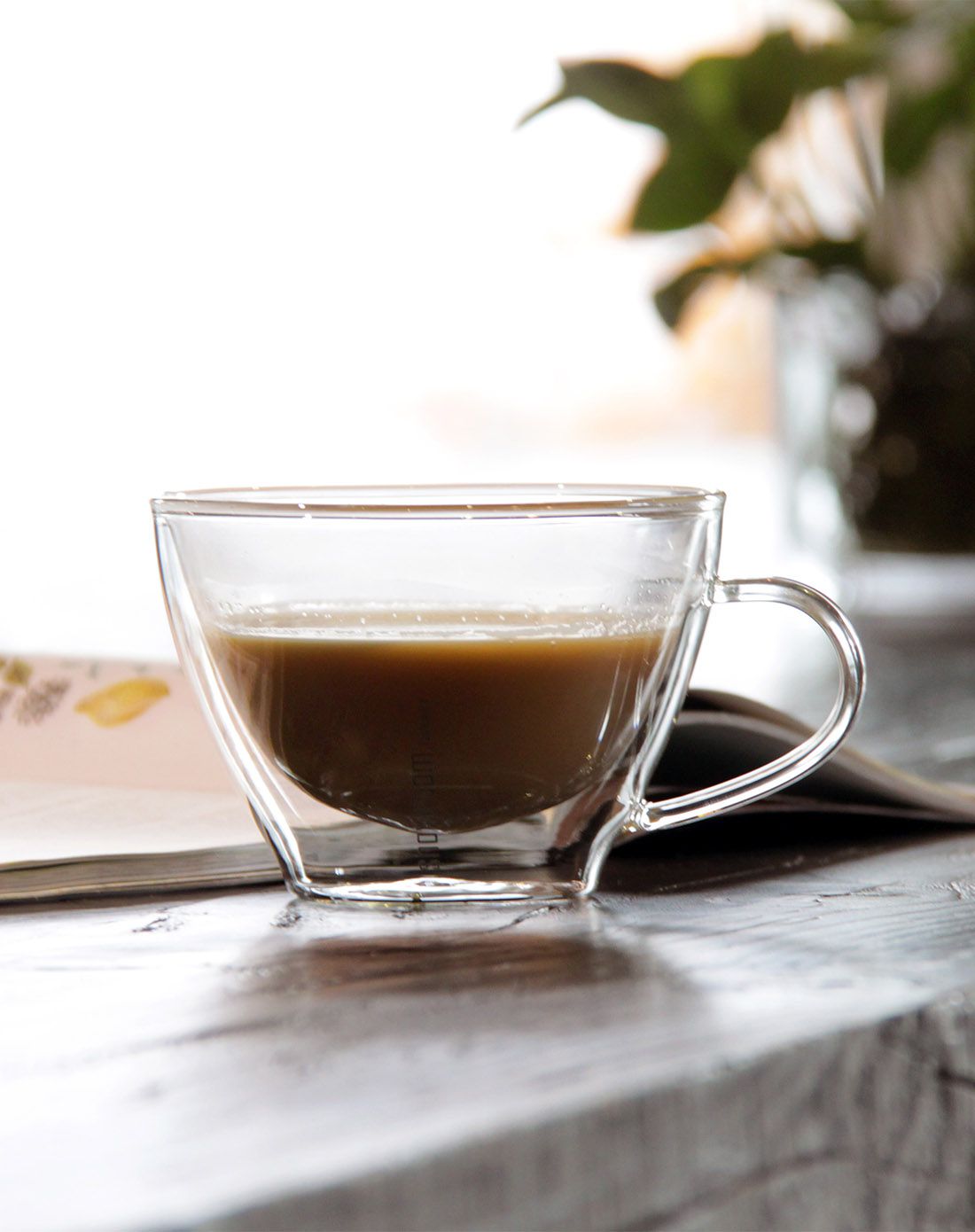 北欧设计风格双层耐热玻璃卡布奇诺杯300ml