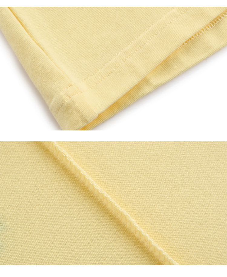 男女童香草黄圆领长袖t恤