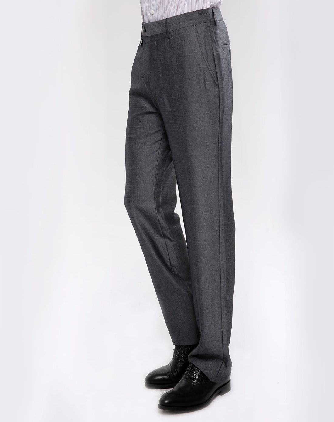 灰色男士经典西裤防皱免烫