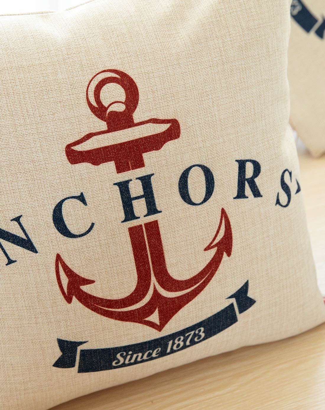 时尚棉麻方垫-远航 45*45cm