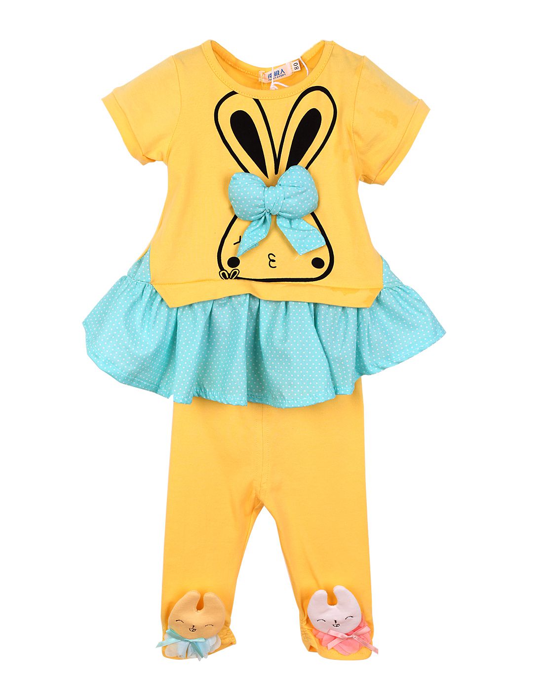 儿童假三件套小兔子套装