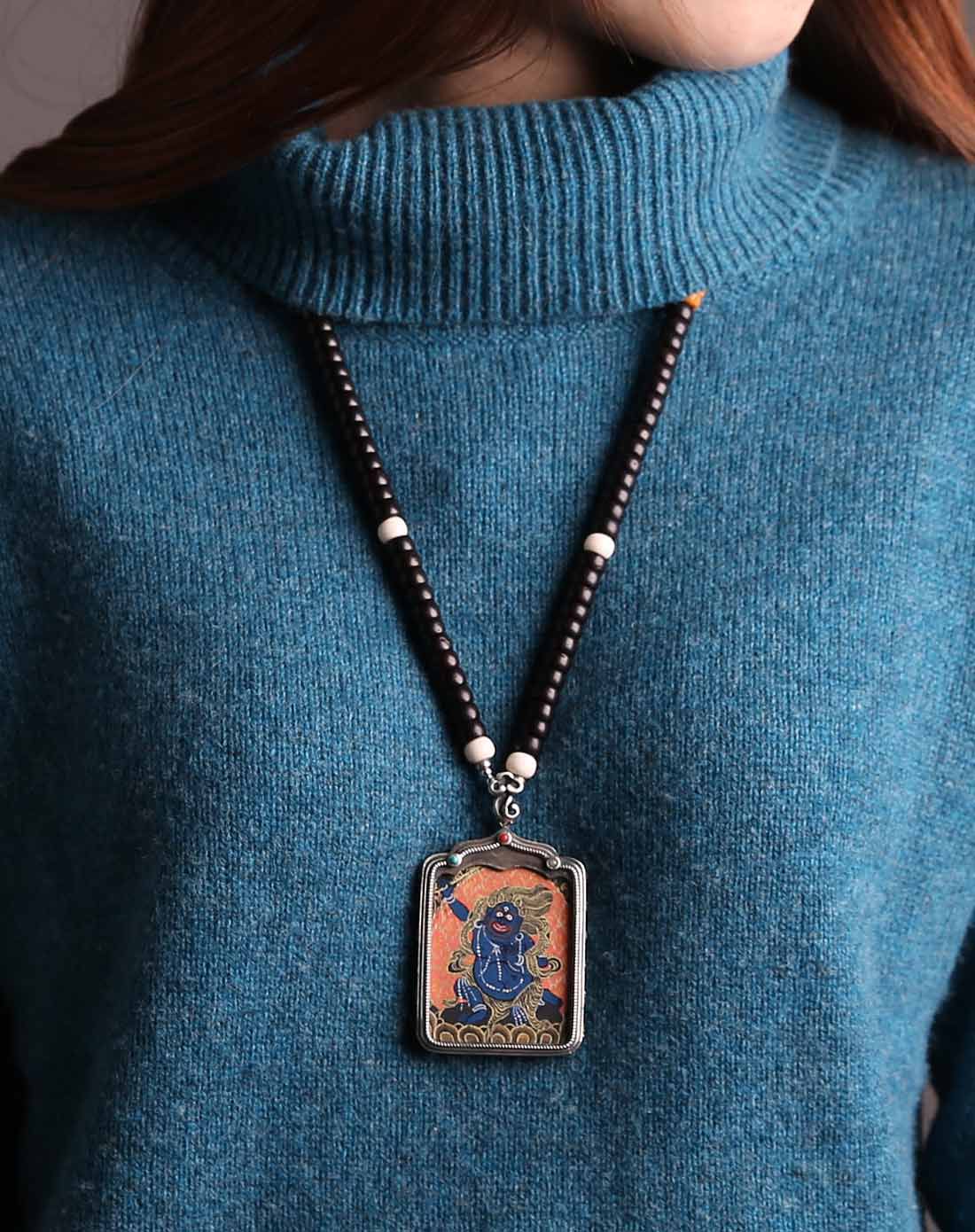 白玛曲珍 不动明王 黑金微唐嘎乌盒佛牌(生肖属"鸡"之本命佛)