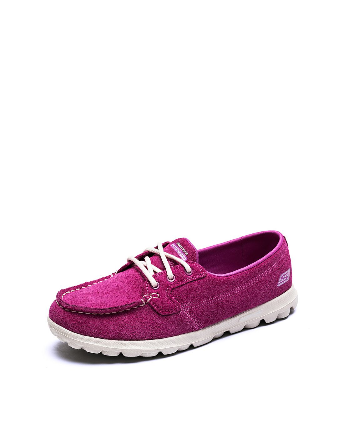 轻盈舒适 女款紫红色健步鞋