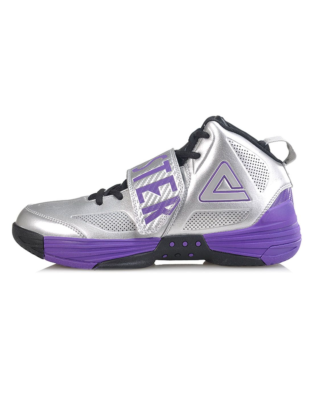 课堂外的骚动-匹克男女炫酷耐磨 男款银色专业篮球鞋 速鹰一代e34201a