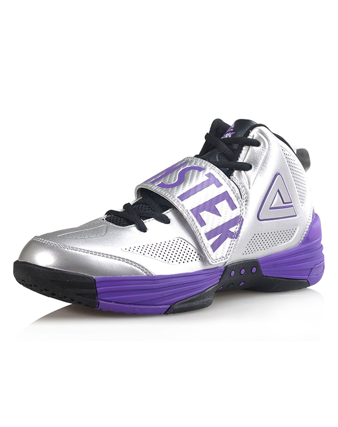 课堂外的骚动-匹克男女炫酷耐磨 男款银色专业篮球鞋 速鹰一代e34201a