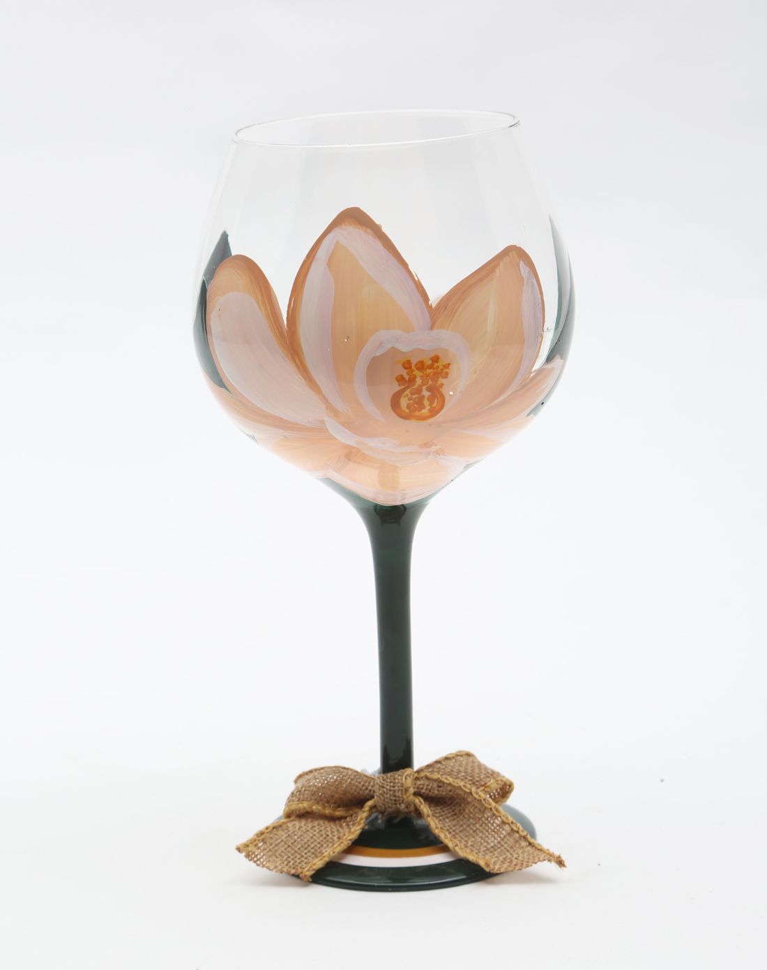 艺术手绘玻璃 喷色红酒杯(单支装)-优雅木兰