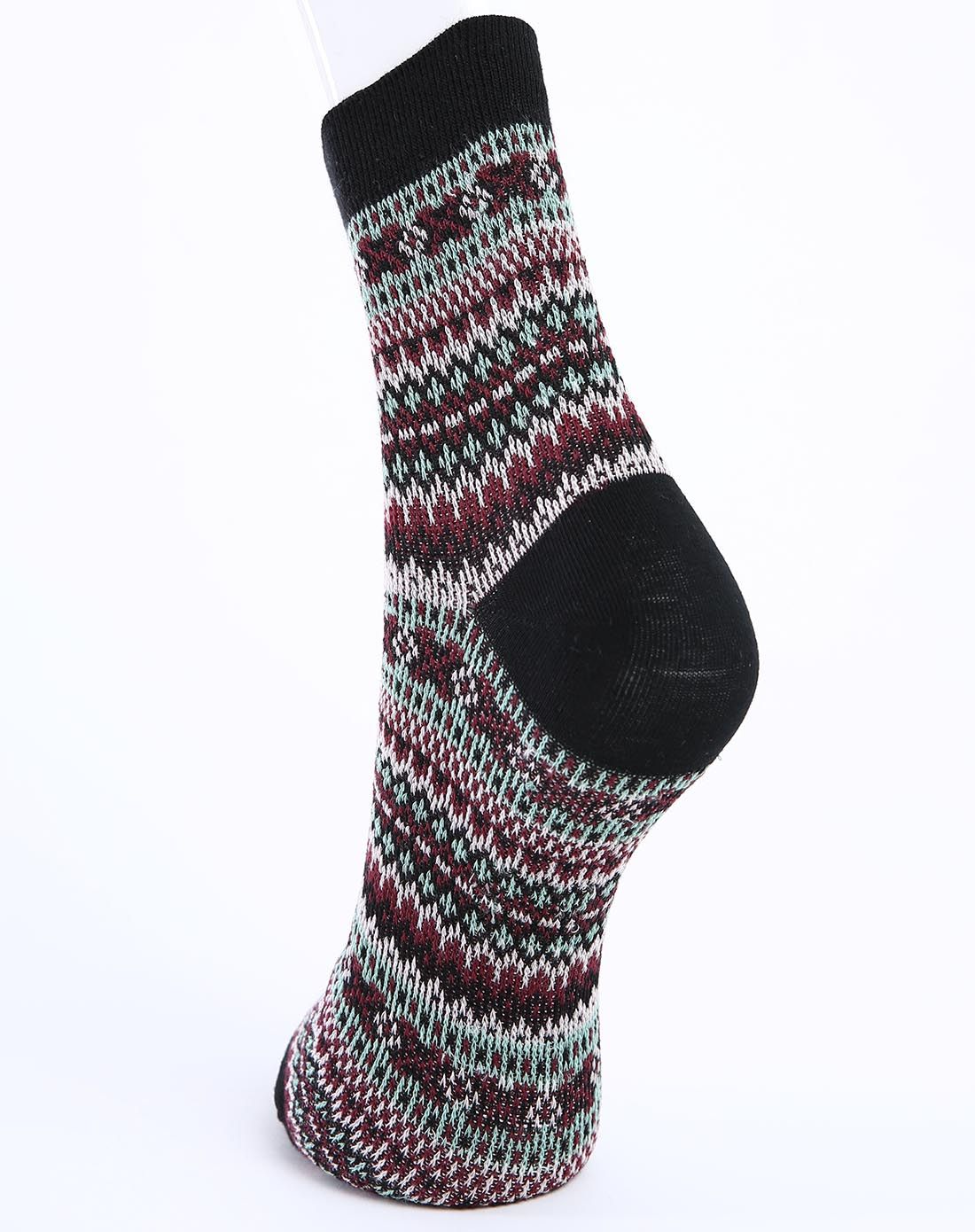 男款混色复古提花袜(5双装)