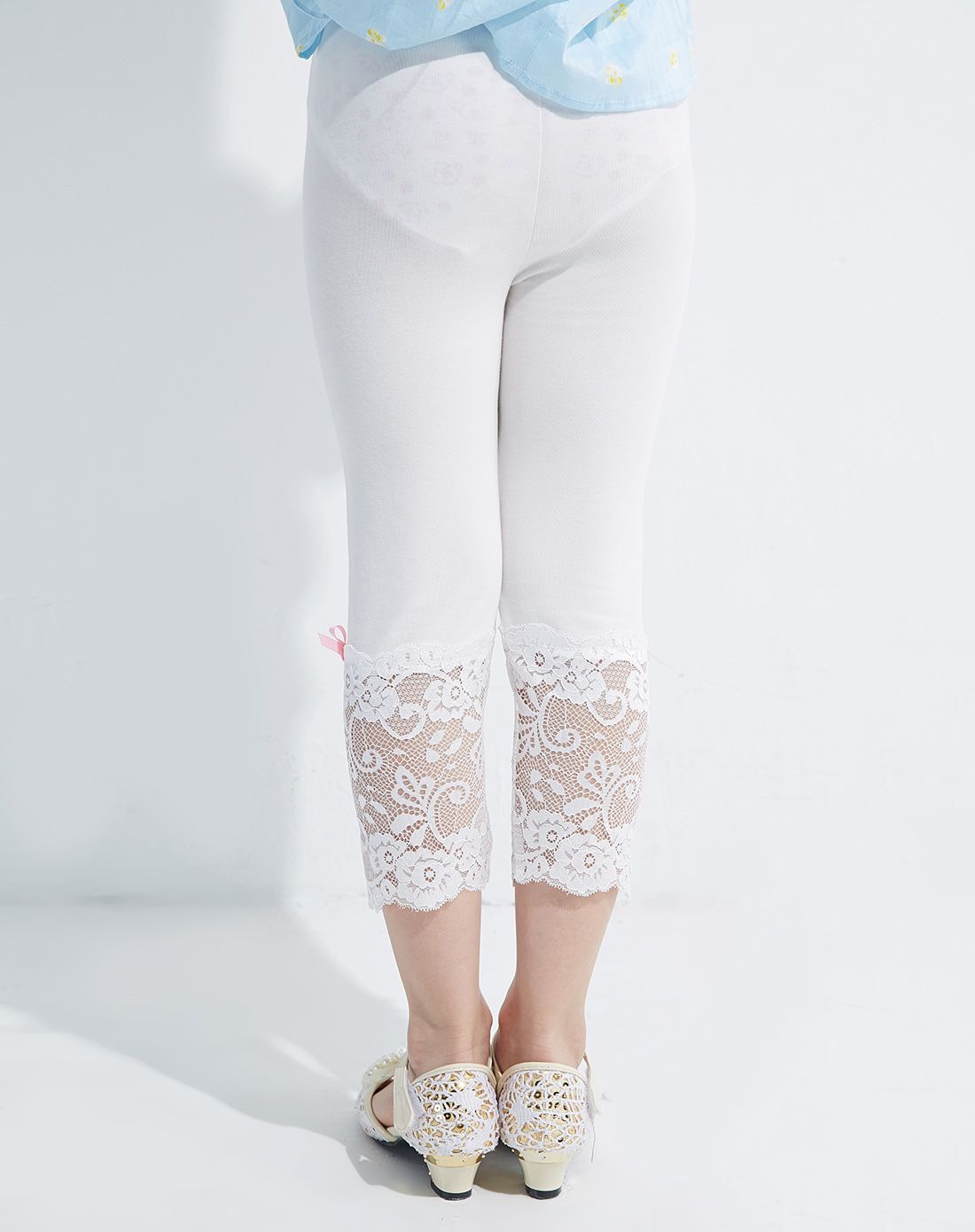 女童白色打底裤