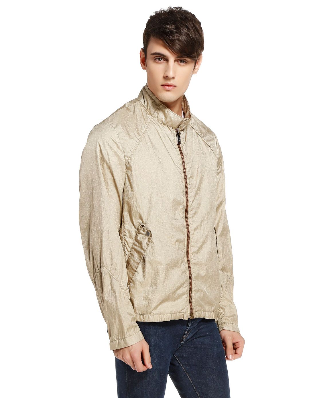 男款金色百搭舒适长袖外套