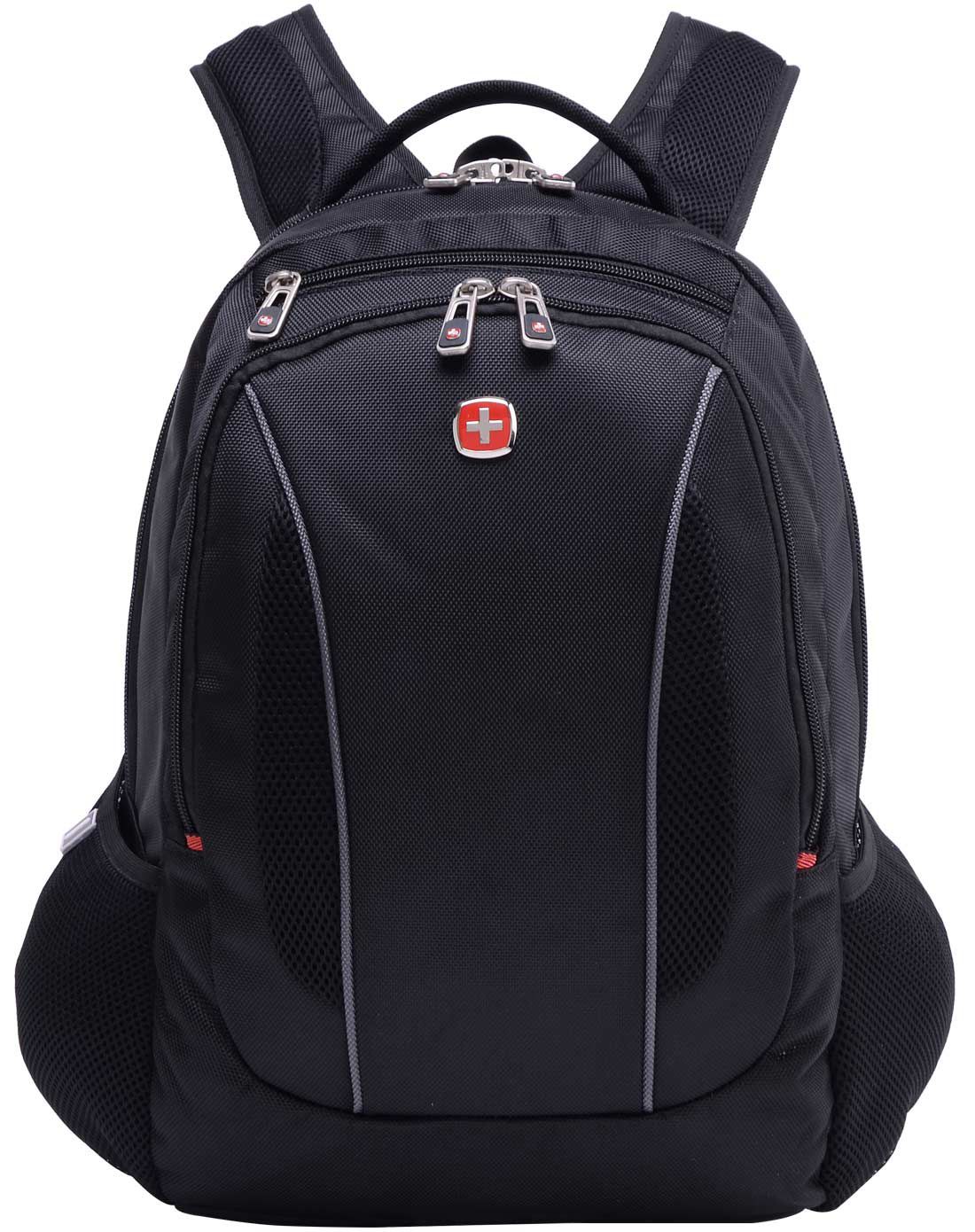 swissgear男女箱包中性黑色15寸商务休闲双肩电脑背包sa618bl_唯品会