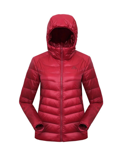 美户royalway 保暖轻量化 女款胭脂红鹅绒服 修身剪裁