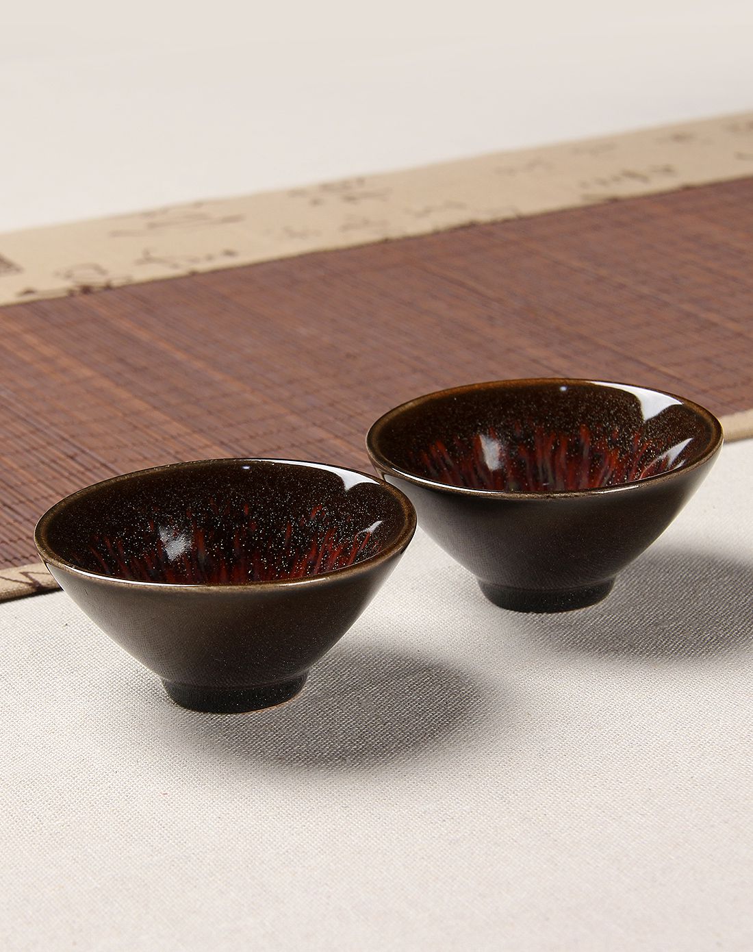 沙金釉花瓣壶8件套