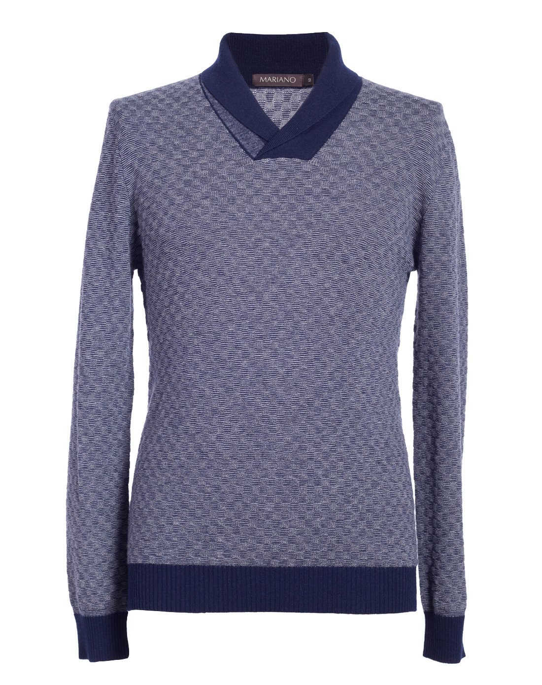 休闲帅气长袖羊毛衫墨蓝/灰色