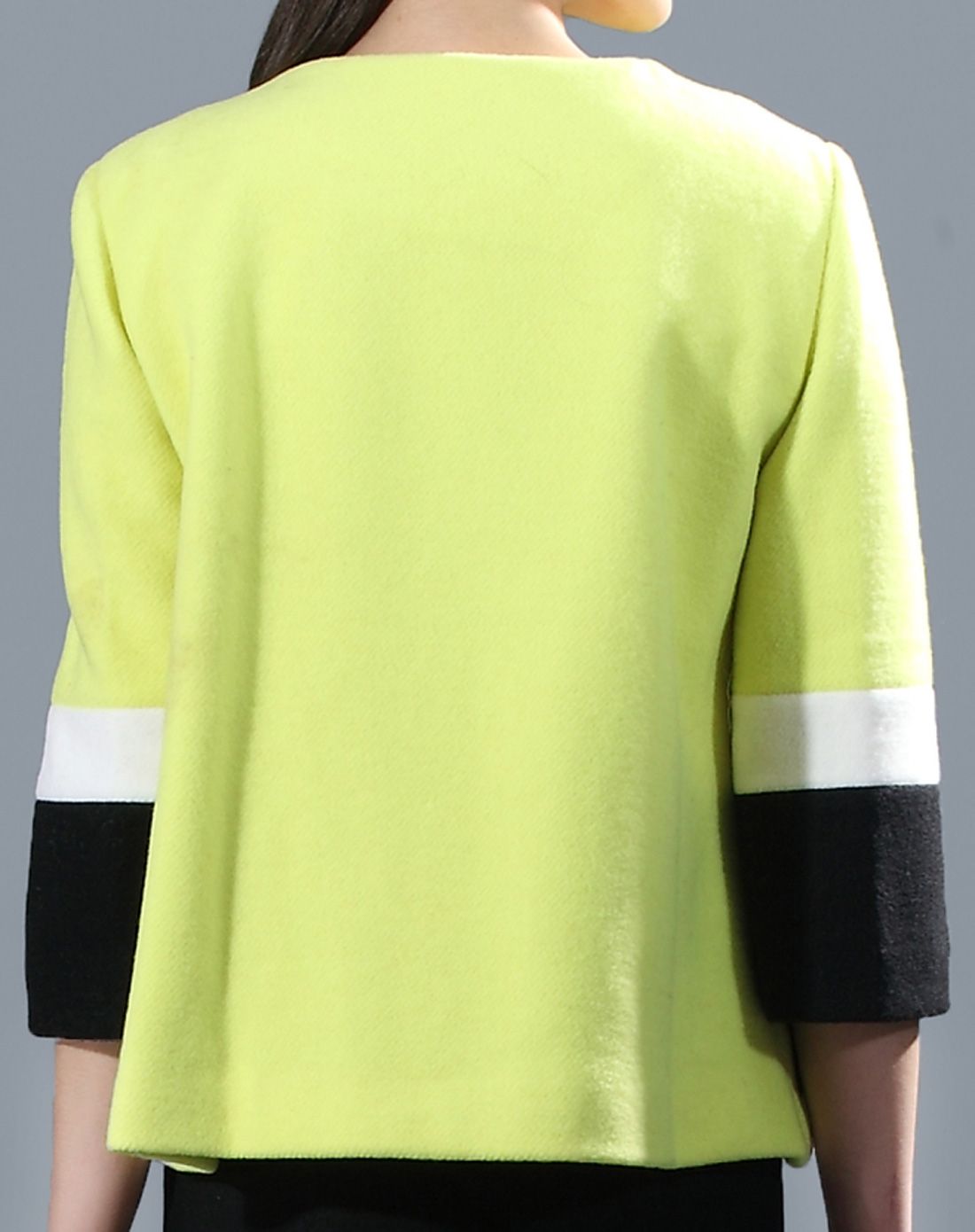 荧光黄女款大衣