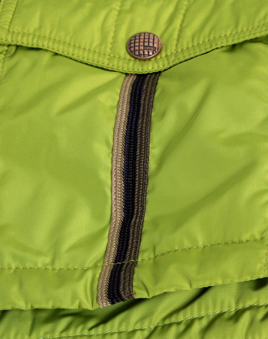 男童浅军绿拼色可脱卸内胆羽绒服