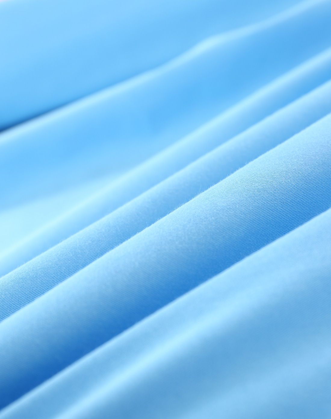 浅蓝配玉色素色长绒棉四件套