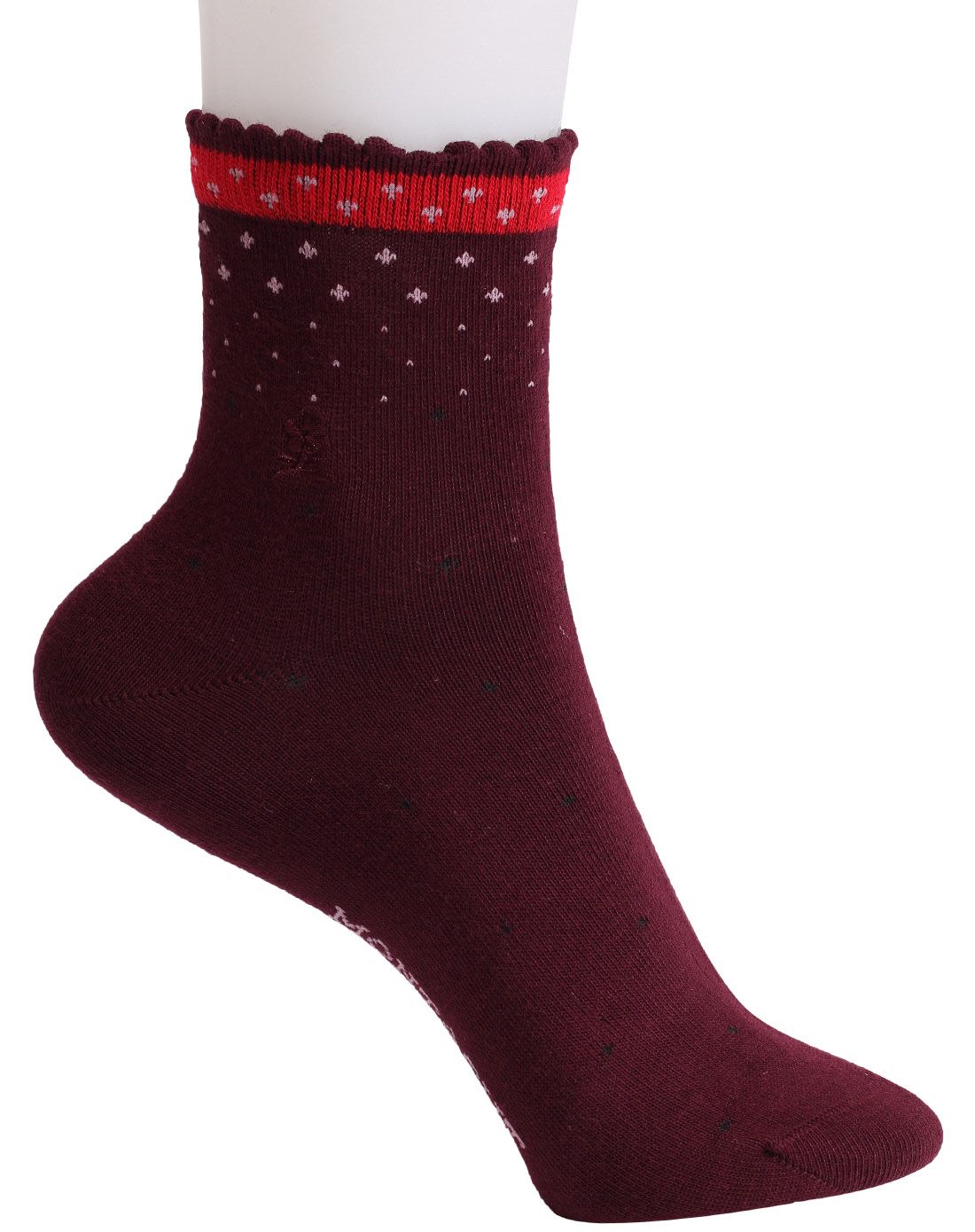 3双装梦特娇精梳棉典雅女袜(混色随机)