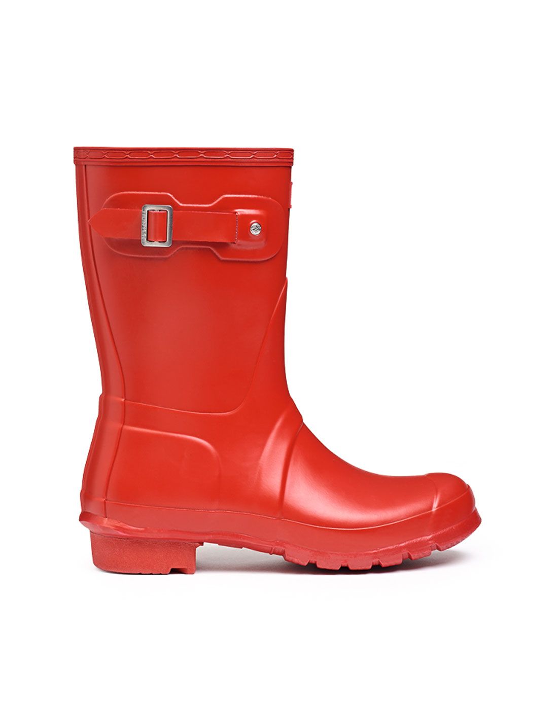 > hunter红色亚光短款雨靴