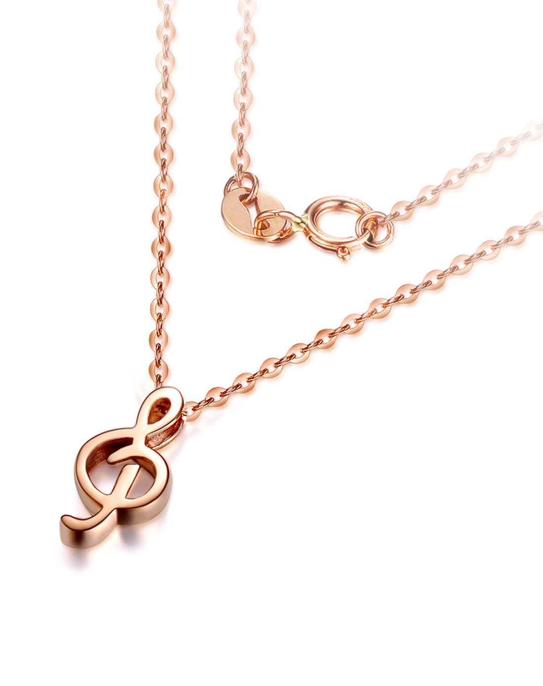 【新品】乐动 18k金音符链坠 1.96克