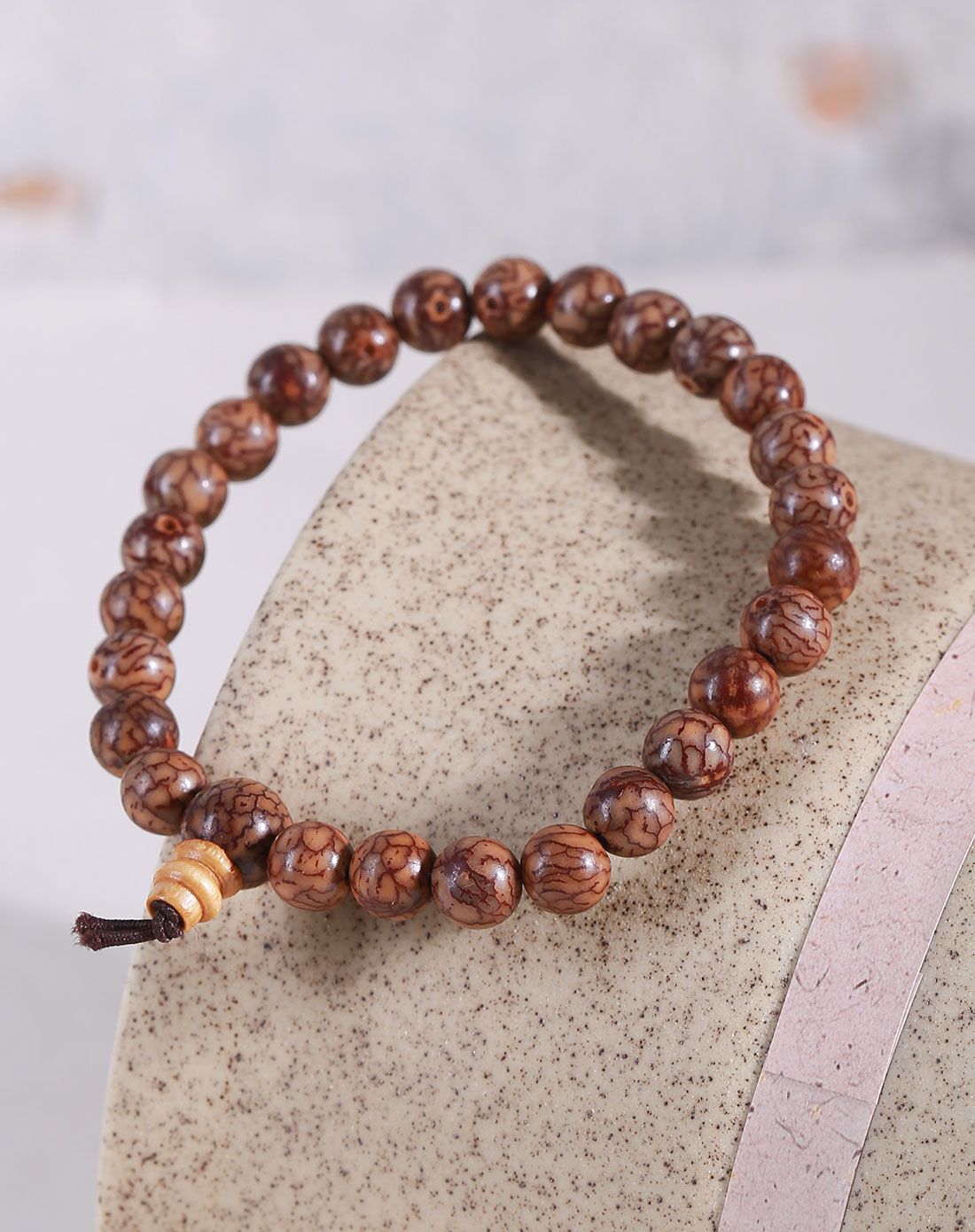 原色小银线菩提子手链