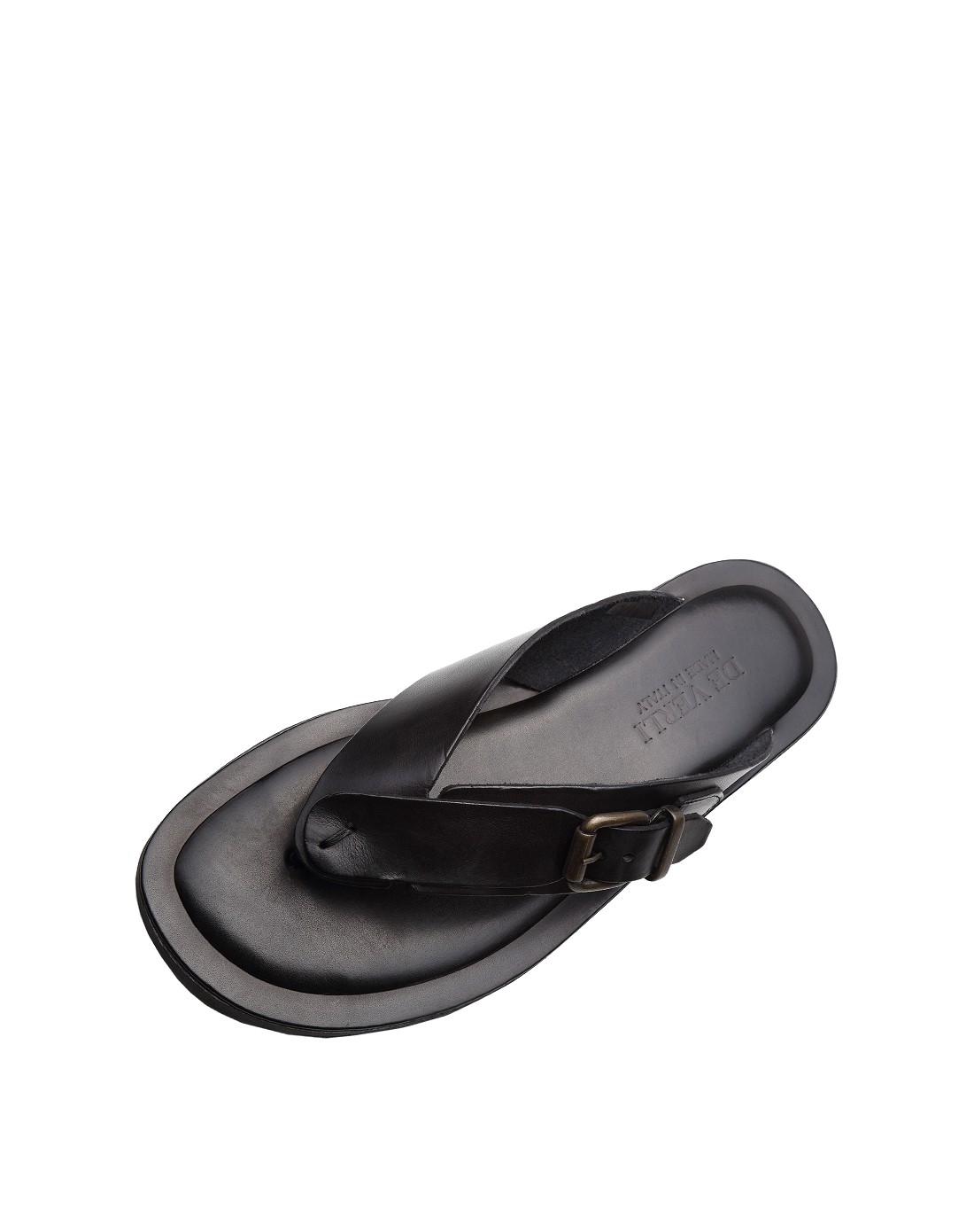 de verli 意大利原装进口黑色牛皮凉鞋 黑色 39