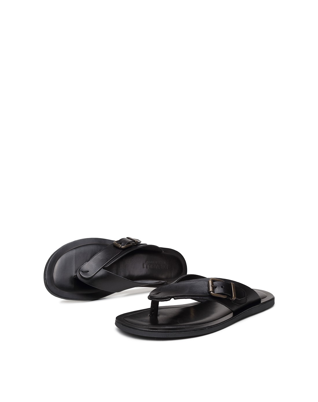 de verli 意大利原装进口黑色牛皮凉鞋 黑色 39