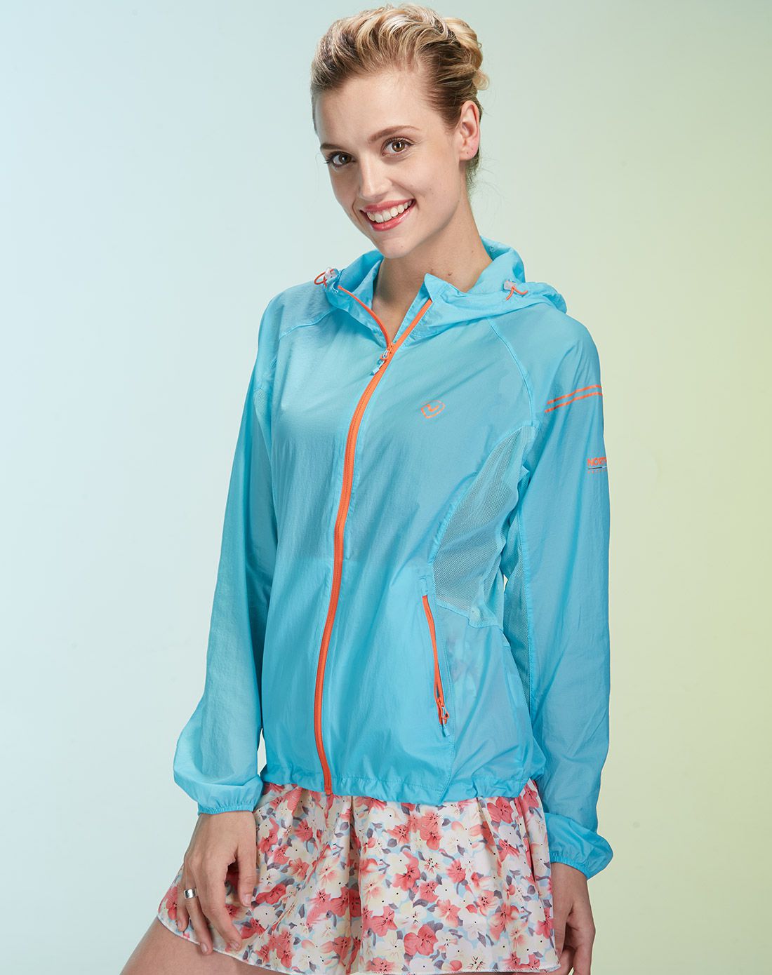 透气防晒 女款亮蓝色皮肤衣