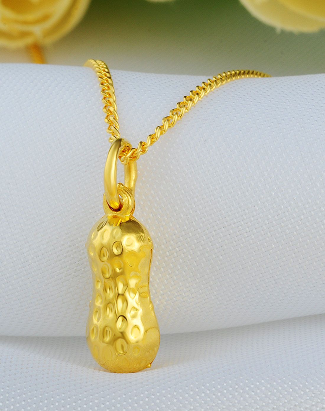 金至尊3dgold珠宝专场足金黄金花生吊坠 (计价/不含链)约1.