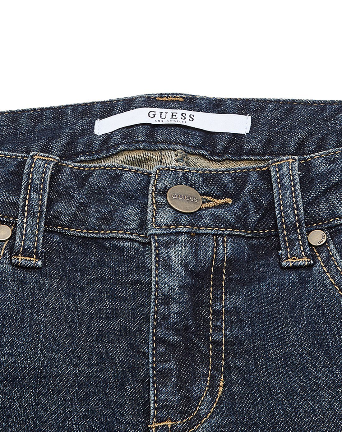 guess 17秋女士磨白低腰紧身小脚牛仔裤