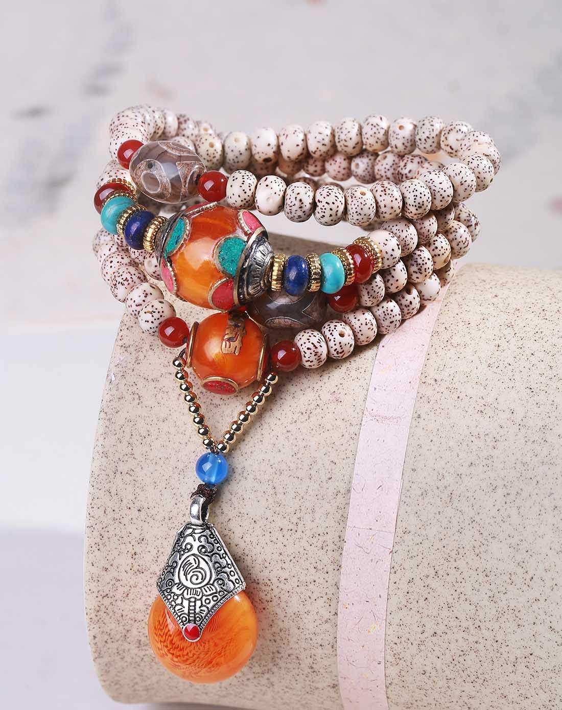 民族风藏式星月菩提108 项链手链