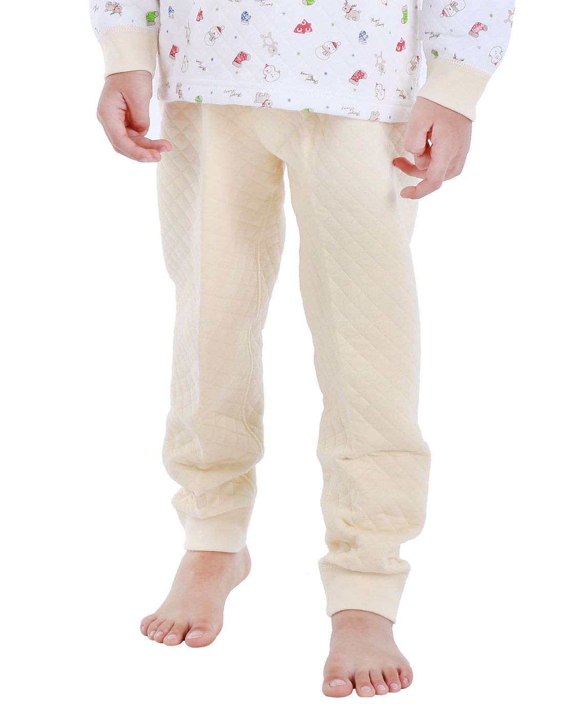 中性浅黄合裆裤