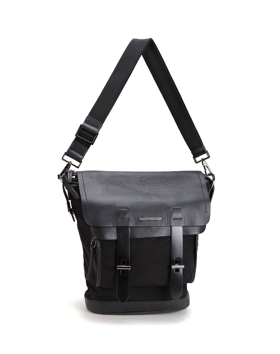 男款黑色型格复古斜挎包