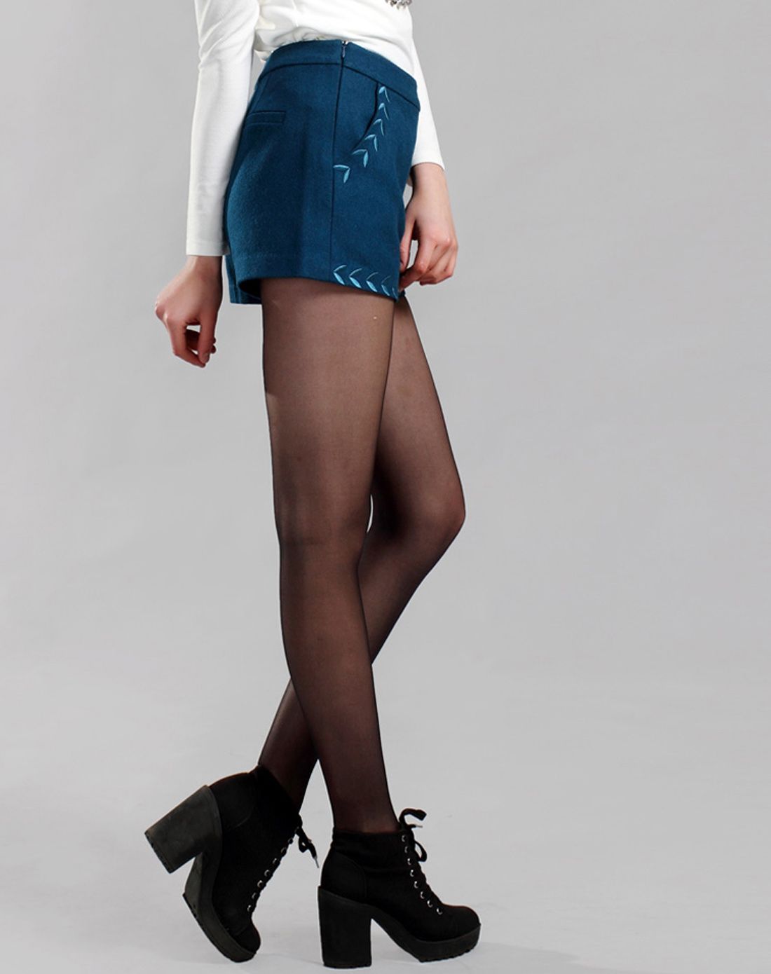 速购蓝色女款短裤bk661165040_唯品会