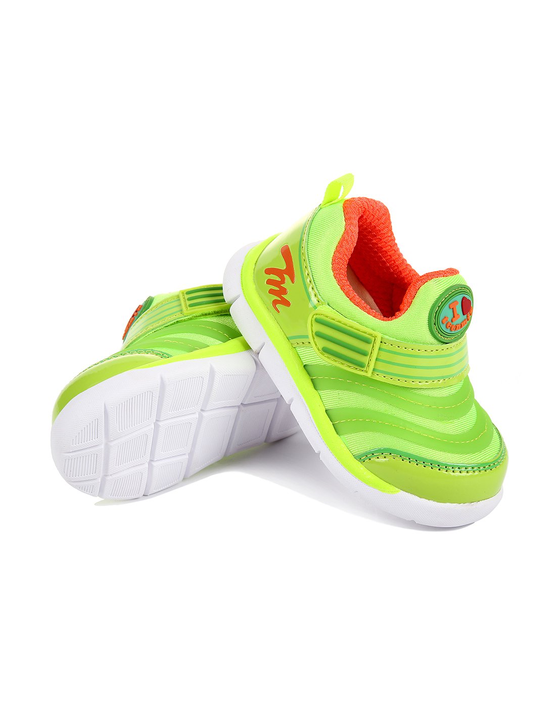 男幼童经典透气毛毛虫休闲鞋绿色(14-17)