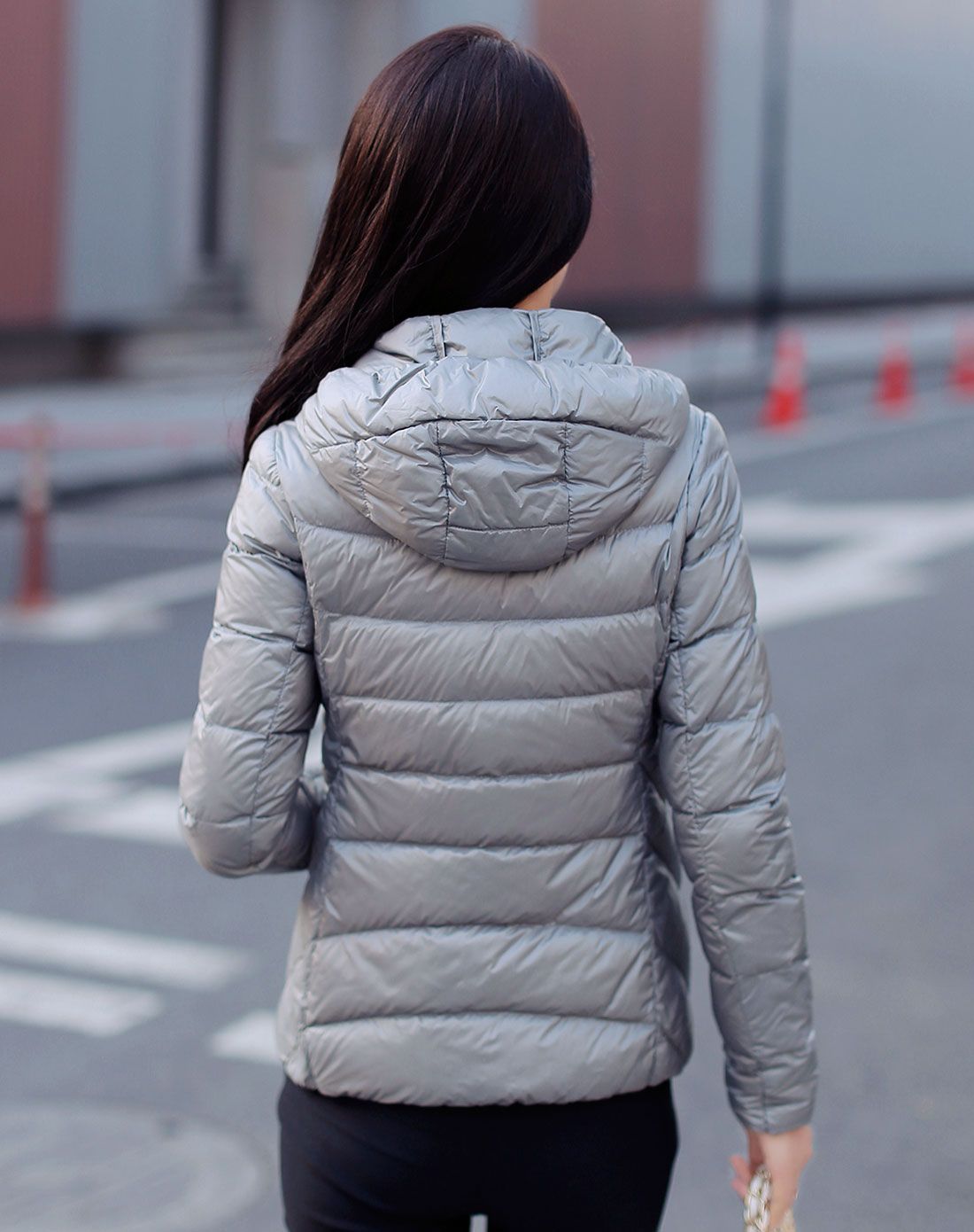 女款 深灰 休闲短款羽绒服