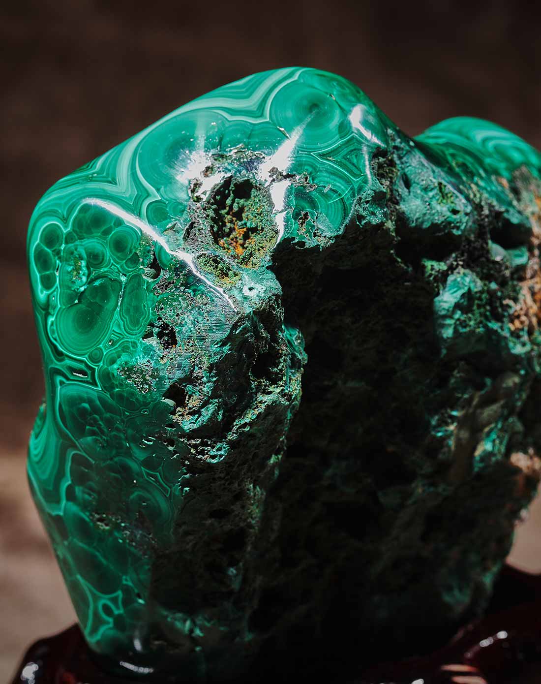 非洲.赞比亚天然孔雀石原玉石精品摆件(dg-12er)